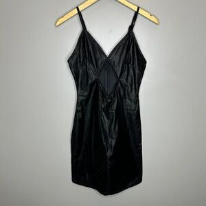 Shane Justin Faux leather cut out mini dress